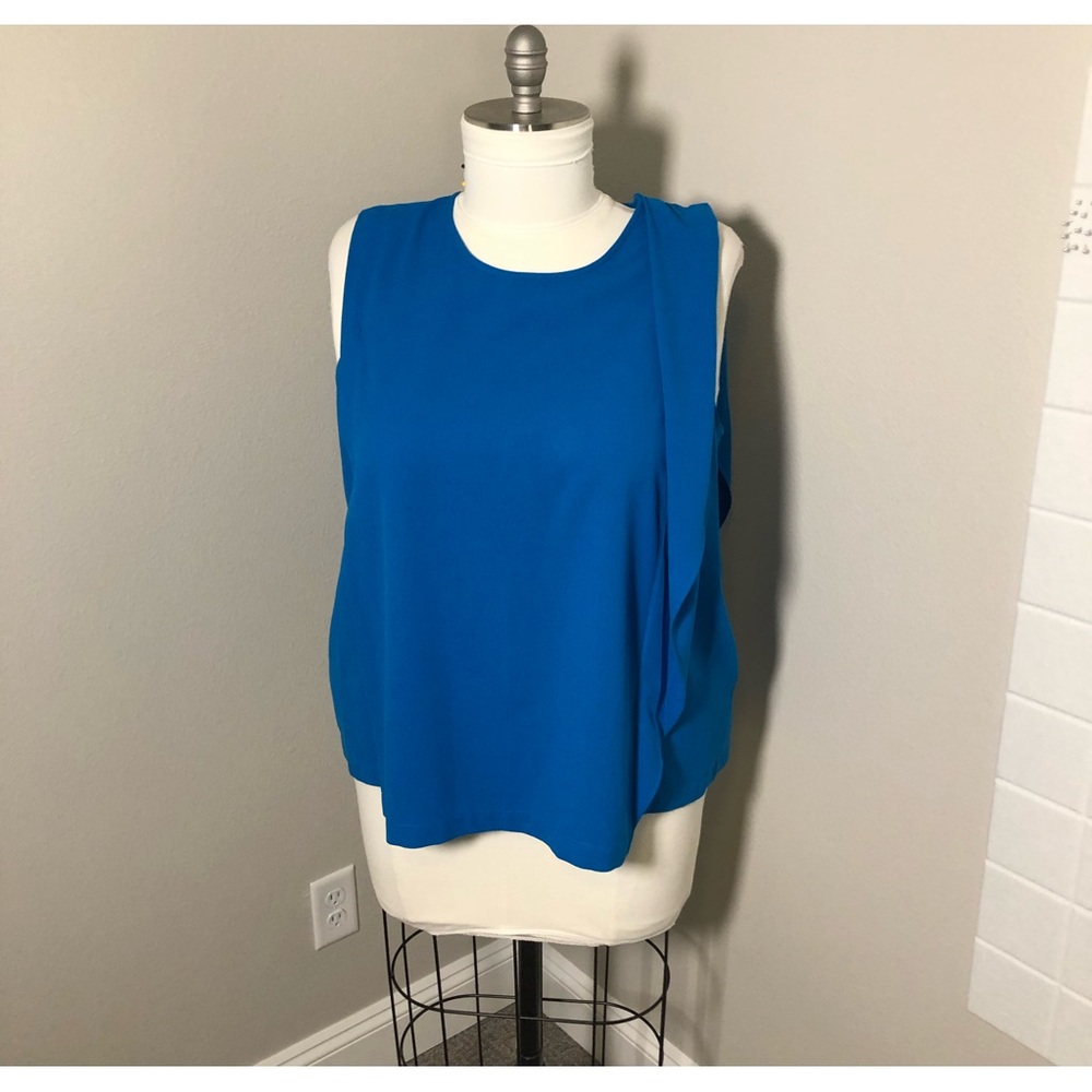 Asymmetrical Plus Size Sleeveless Blouse